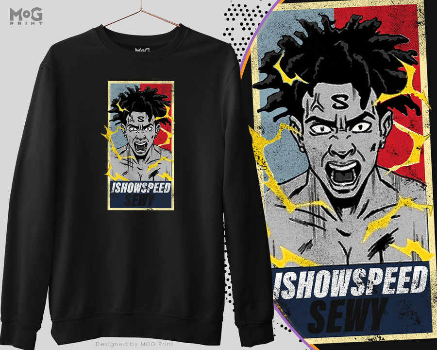 Speed Sewy Sweatshirt, Funny Youtuber Inspired Art, Ronaldo Meme Footballer Joke, Football Gift For Boys Kids, Gamer Gaming Gift Sweater