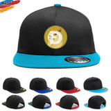 Dogecoin Logo Snapback Cap, Funny Cryptocurrency Meme Coin, Doge Coin Crypto Hat, Hodl Crypto Investor Trader, Dogecoin User Hodler Gift