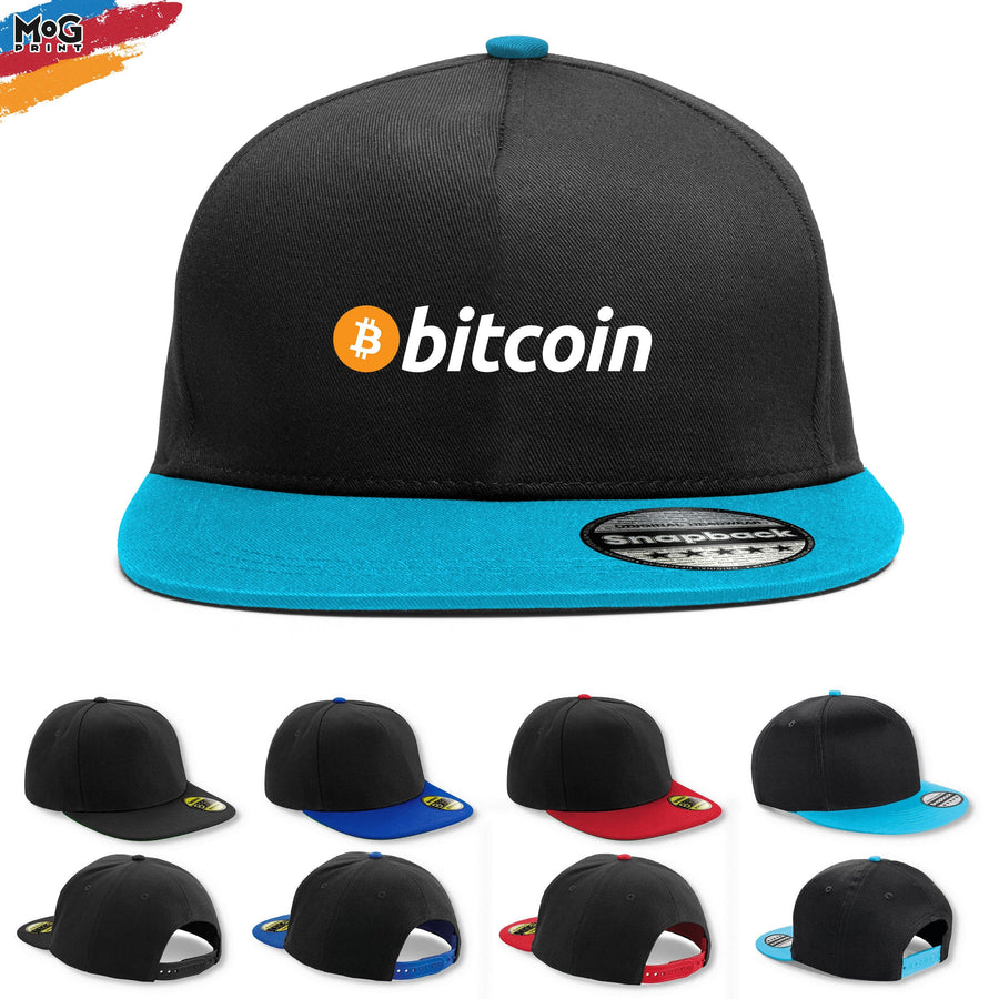 Bitcoin Logo Snapback Hat, Bitcoin Hat, Btc Crypto Currency Coin Logo, Bitcoin Cryptocurrency Trader Investor Gift, Adult Unisex Hat Cap