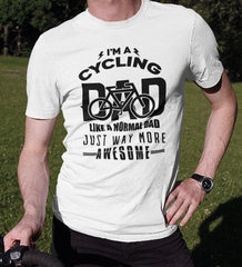 Cycling Dad Shirt, Funny Vintage Cyclist Father's Day Gift, Bicycle Bike Rider Graphic Tee T-shirt for Men, Biathlon Clothes