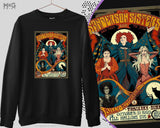 Sanderson sisters sweatshirt hocus pocus witch spell halloween sweater black flame candle cat funny retro jumper 90s film movie cinema gift