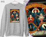 Sanderson sisters sweatshirt hocus pocus witch spell halloween sweater black flame candle cat funny retro jumper 90s film movie cinema gift