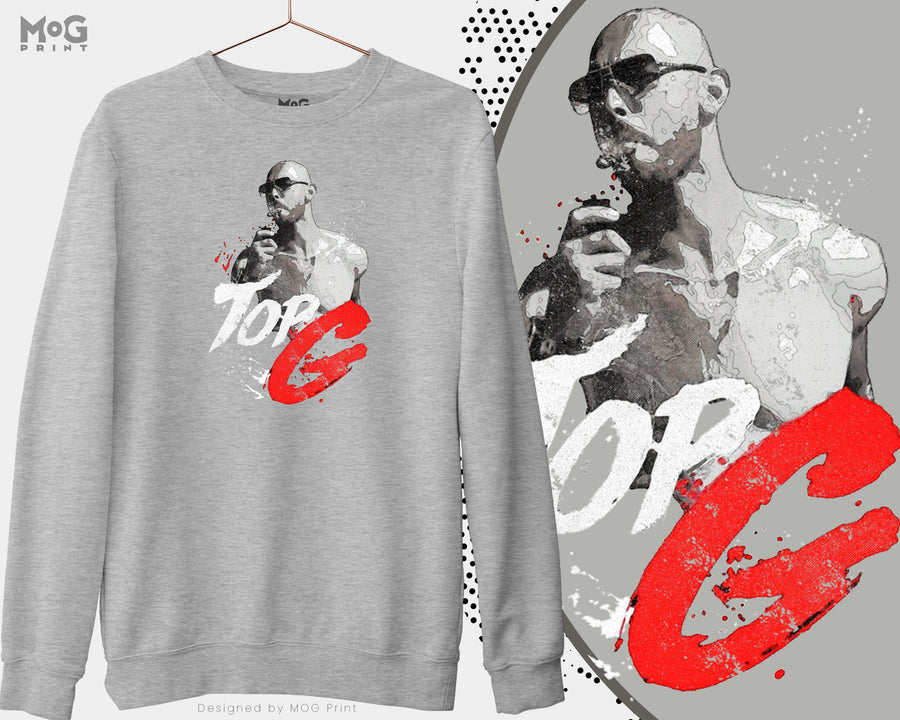 Top G Andrew Tate Sweatshirt, Top G Cobra Tate Sweatshirt, Alpha Hustler Jumper, Gangster Kickboxer, Gift for Boyfriend, Unisex Sweater