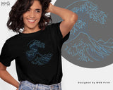 Hokusai The Great Wave t-shirt Aesthetic Japanese Kanagawa vaporwave classic art ocean wave t-shirt