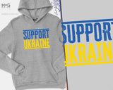 SUPPORT UKRAINE Hoodie, Ukrainian Flag Jumper Peace Anti War Protest Ukraine Russia Putin War Pullover Hood Men Women