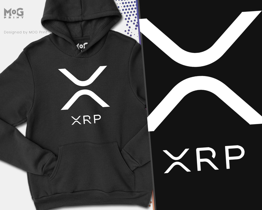 XRP Ripple Logo Hoodie & Sweatshirt, Crypto Coin HODL, Bull Moon Market, Traders - Investors - Miners, Cryptocurrency Jumper Unisex