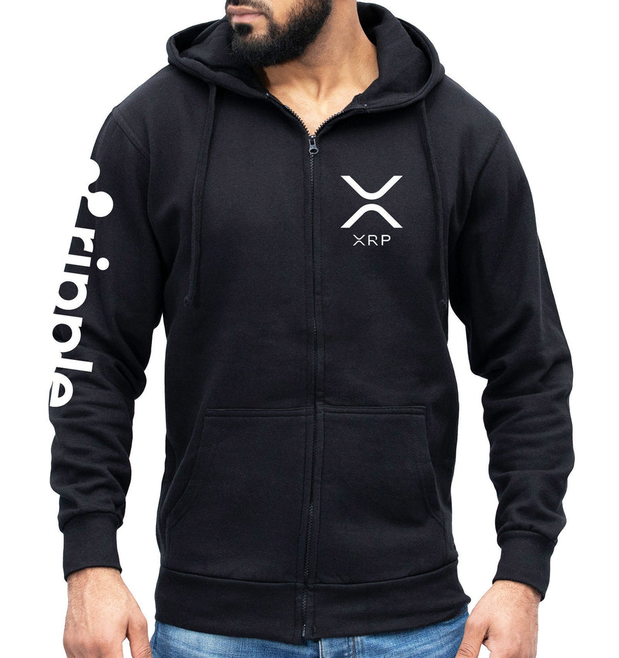 Xrp ripple Logo coin zip hoodie, crypto clothing, cryptocurrency gift, Investors Gift - day traders, bull market hodl, Unisex jumper