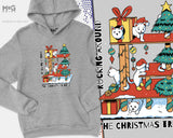 Rocking Around Christmas Tree Hoodie, Fun Christmas Hoody, Women's Christmas Mens Xmas Party Classic Home Alone Xmas, Kids Christmas Jumper