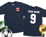 England Football Shirt, Mens, Womens, Kids, Name & Number Personalised tshirt England Football Cup English Supporters UK Football Shirts