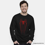 Retro Spider Graphic Sweatshirt, Superhero Inspired Sweater, Ideal Gift Shirt For Him, Graphic Design Print, Women Men's Jumper Sweater