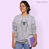 Retro Spider Graphic Sweatshirt, Superhero Inspired Sweater, Ideal Gift Shirt For Him, Graphic Design Print, Women Men's Jumper Sweater