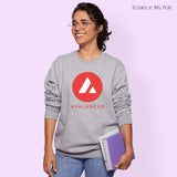 Avalanche Avax Logo Sweatshirt, Crypto Clothing Investor Trader Gift Jumper Sweater, Unisex Sizes