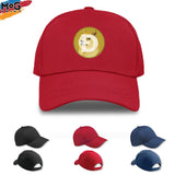 Dogecoin Logo Baseball Cap, Funny Cryptocurrency Meme Coin, Doge Coin Hat, Hodl Crypto Investor Trader Gift, Dogecoin User Holder Gift