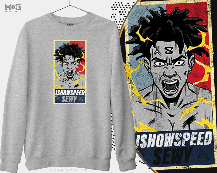 Speed Sewy Sweatshirt, Funny Youtuber Inspired Art, Ronaldo Meme Footballer Joke, Football Gift For Boys Kids, Gamer Gaming Gift Sweater