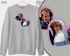 Scott And Charlene Wedding Sweatshirt, Funny Neighbours Inspired, Retro Vintage Rock Band 80's 90's Gift Jumper, Men Women Ladies Sweater