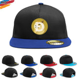 Dogecoin Logo Snapback Cap, Funny Cryptocurrency Meme Coin, Doge Coin Crypto Hat, Hodl Crypto Investor Trader, Dogecoin User Hodler Gift