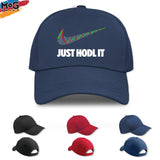 Just Hodl It Logo Baseball Cap, Funny Crypto Gift, Cryptocurrency Investing Investor, Hodl Meme Bitcoin Xrp Ethereum Cardano Ethereum Hat