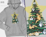 Funny Christmas Cat Hoodie, Cat Lover Gift, cute Christmas Jumper, Cat lover, Holiday graphic, Merry Christmas Tree, Cat owner Hoody