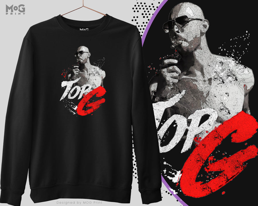 Top G Andrew Tate Sweatshirt, Top G Cobra Tate Sweatshirt, Alpha Hustler Jumper, Gangster Kickboxer, Gift for Boyfriend, Unisex Sweater