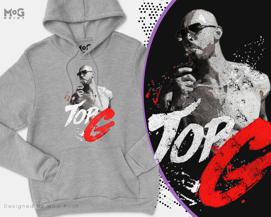 Top g andrew tate hoodie, top g cobra tate hoody, alpha hustler gift, gangster kickboxer, gift for boyfriend, Unisex mens hooded jumper