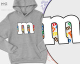 M&m halloween outfit hoodie, halloween costume, funny fancy dress halloween party, m family friends matching halloween Unisex jumper