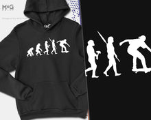 Skateboarding Evolution Hoodie, Skateboard Jumper, Skateboarding gift, Skateboard Apparel, Funny Skateboarding Gift, Skater Clothing