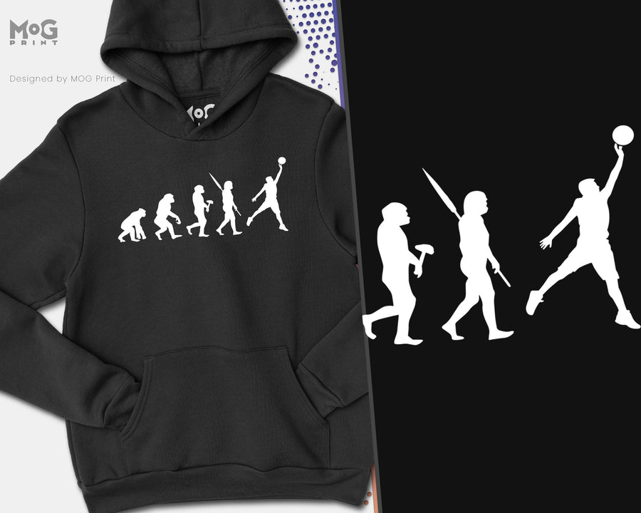 Basketball Evolution Hoodie, Basketball Hoody, Basketball Gift, Basketball Coach Gift Basketball Lovers Basketball Apparel Unisex Jumper
