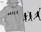 Basketball Evolution Hoodie, Basketball Hoody, Basketball Gift, Basketball Coach Gift Basketball Lovers Basketball Apparel Unisex Jumper