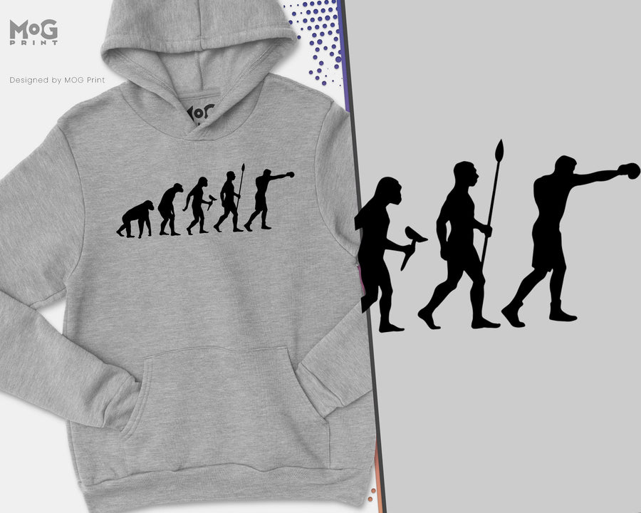 Boxing Evolution Hoodie, Funny Boxing Shirt, Fighter Gift, Gift for Boxer, Boxing Lover, Boxing Gifts, GYM Training Shirt for him