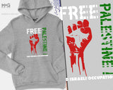 Free Palestine Hoodie, Palestinian Freedom hoody, Save Gaza from Israeli Occupation, Protest Riot Awareness, Unisex Pullover Jumper UK