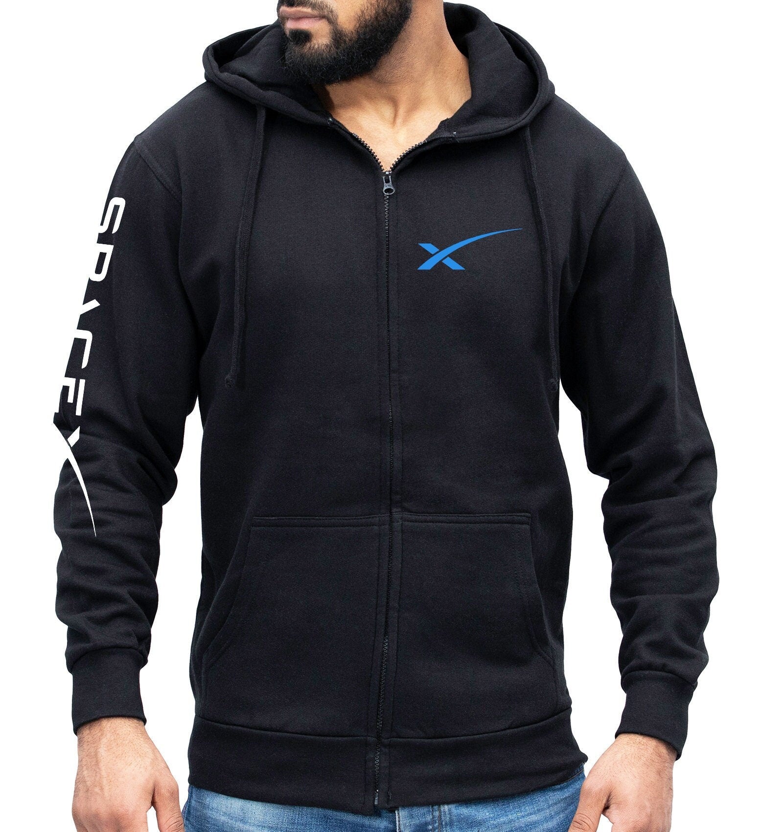 Spacex logo zip hoodie spacex clothing spacex jumper astronomy gift Mog Print