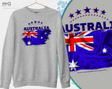 Australia Football Sweatshirt, Aussie Unisex Australia Footballer Jumper Team World Football Cup Australia National Flag Sweater Top