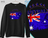 Australia Football Sweatshirt, Aussie Unisex Australia Footballer Jumper Team World Football Cup Australia National Flag Sweater Top