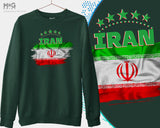 Iran Football Team Sweat Shirt, Unisex Iran Football Jumper World Team Cup Iran World Football Cup Iran National Sweatshirt Gift Iranian