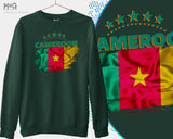 Cameroon Flag Sweat Shirt, Cameroon Football Jumper World Team Cup Cameroon World Football Cup National Sweater Shirt