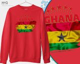 Ghana World Sport Jumper Ghana Sweat Shirt World Country Ghana Flag Graphic Ghanian World Football Cup Ghana National Souvenir Gift