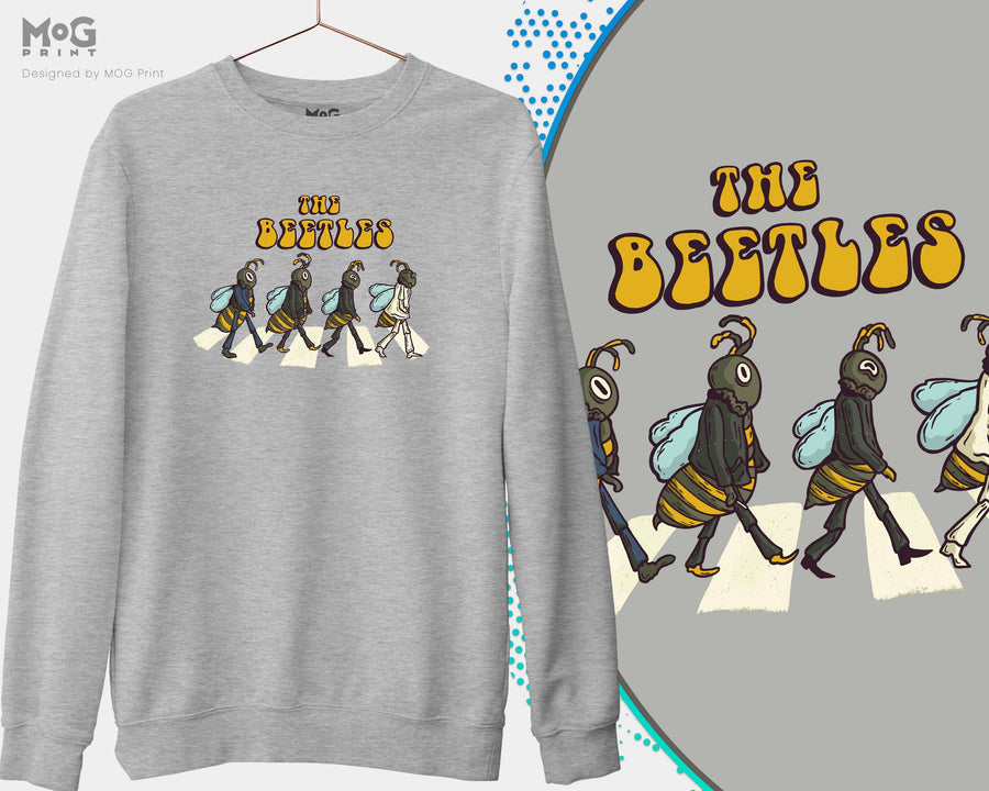 The Beetles Classic Sweatshirt, Parody Humor Funny Art Cartoon Jumper Beatles Fan Sweater Gift