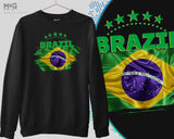 Brazil Football Jumper Copa Do Mundo Brasil Camisa WorId Football Cup Sweatshirt WorId Team Cup Brasília World Football Cup Brasil Flag