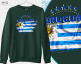 Uruguay World Football Cup Sweatshirt Copa Mundial de&nbsp;Football de Uruguay Camiseta World Football Cup Uruguay Jumper World Football Uruguay Flag