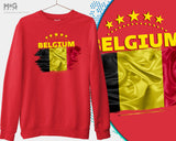 Belgium Football Sweater Football Shirt Rode Duivels Jumper WorId Cup Belgium Sweatshirt Voetbal Belgie World Football Cup Belgier Flag Hemden