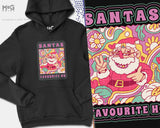 Santa's Favourite Ho Hoodie Funny Xmas Gift Ladies Christmas Naughty Santa Joke Womens Xmas Hoody Funny Christmas Dirty Santa Graphic Jumper