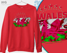 Wales Football Jumper, Flag Cymru Welsh Flag Sweatshirt Welsh Football Shirts Wales Flag World Football Cup Welsh Football Kit