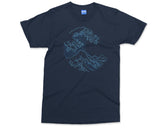 Hokusai The Great Wave t-shirt Aesthetic Japanese Kanagawa vaporwave classic art ocean wave t-shirt