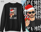 Andrew Tate Top G-Mas Banned Illustration Sweat Shirt, Christmas Jumper Funny Family Gift Andrew Tate Xmas Gift him/her Winter Xmas Present