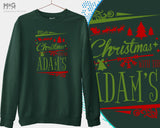 Personalised Christmas Shirt Sweater Group Matching Family Christmas Snowflake Xmas Trees Jumper, Family Christmas Reunion Gift Top Limited