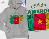 Cameroon Flag Hoodie, Cameroon Football Jumper, World Team Cup Cameroon, World Football Cup National Unisex Hoody