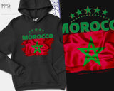 Morocco Football Hoodie كرة القدم قميص كأس العالم المغرب Morocco Football Games World Team Cup Morrocco Flag World Football Cup Hoody