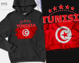 Tunisia Football Hoodie تي شيرت كأس العالم التونسي Tunisia Football Games World Team Cup Tunisia Flag World National Football Hoody