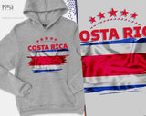 Costa Rica Football Hoodie Copa Mundial Camiseta De Futbol Costa Rica Football World Team Cup Costa Rica Football Costa Rican Jumper