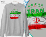 Iran Football Team Sweat Shirt, Unisex Iran Football Jumper World Team Cup Iran World Football Cup Iran National Sweatshirt Gift Iranian